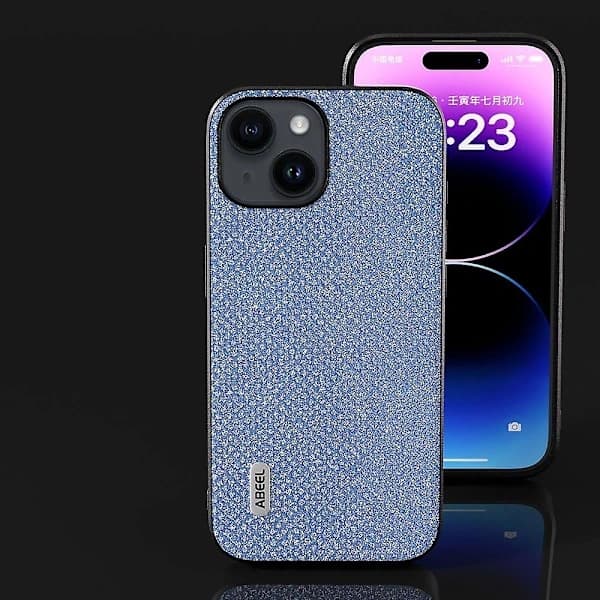 Timanttimusta reunuspuhelinkotelo iPhone 14:lle