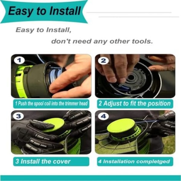 Spole x 2 + hætte x 1 Passer til BOSCH UniversalGrassCut Kantklipper 18 18-26 18-260 F016800570.ca