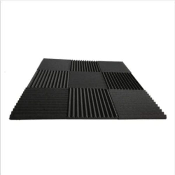 12 st Akustiska Skumpaneler Ljudisolering Studio 30*30*2.5CM Svart