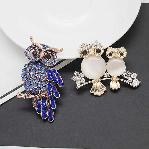 4 stk Strass Dyrebrosje Strass Ugle Brosjer Krystall Kattbrosjer For Kvinner Jenter Bursdagsgave