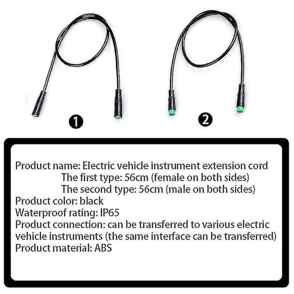 [CA] Elcykel Ebike 5-polet hun til hun display forlængerkabelstik til centermotor Bbs01