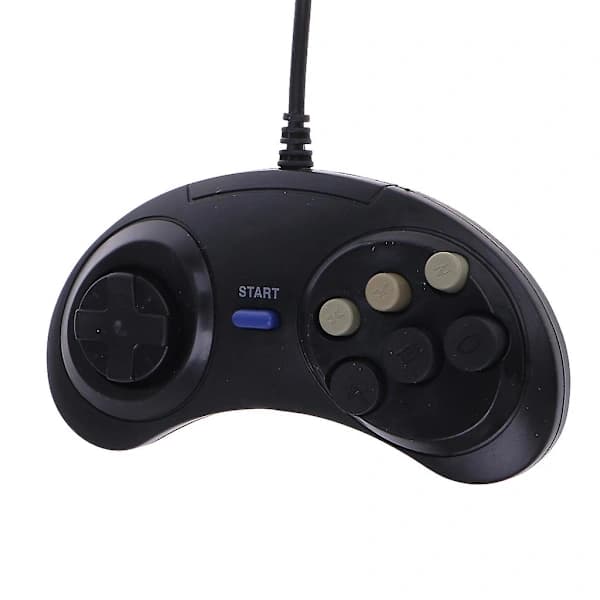 6-knapps kablet spillkontroller gamepad for Mega Drive Megadrive Sega MD Genesis