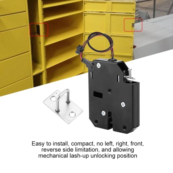 DC 12V Elektriskt Styrlås Lådswitch Elektromagnetiskt Lås med Detekteringsbrytare