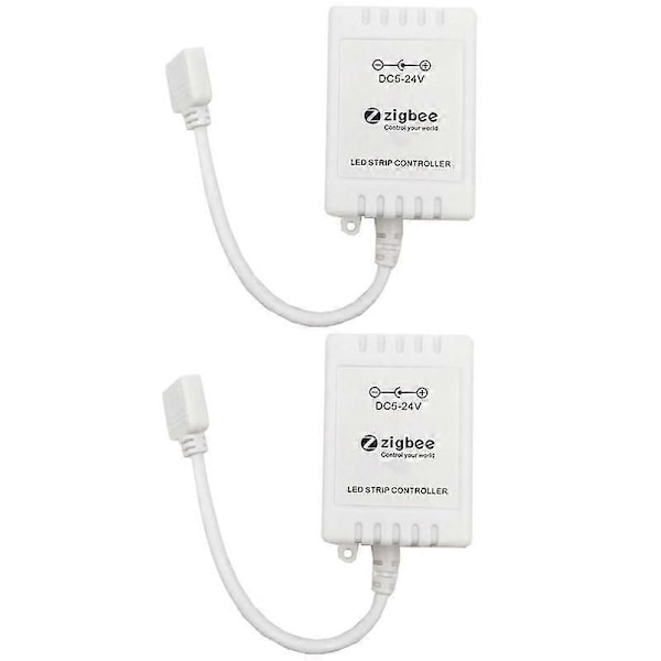 CASA 2X Tuya Zigbee Smart LED Controller RGB til Lysbånd 5V-24V Kompatibel ZHA Zigbee2MQTT Tasmota H