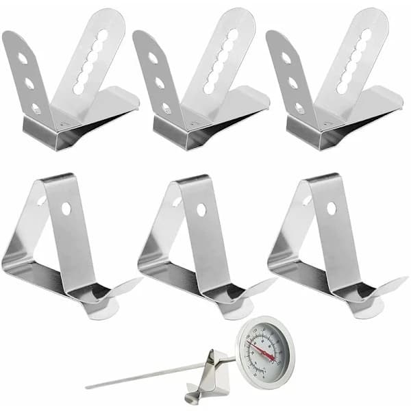 Termometerklemme i rustfritt stål, temperatursensor, klemmeholder T