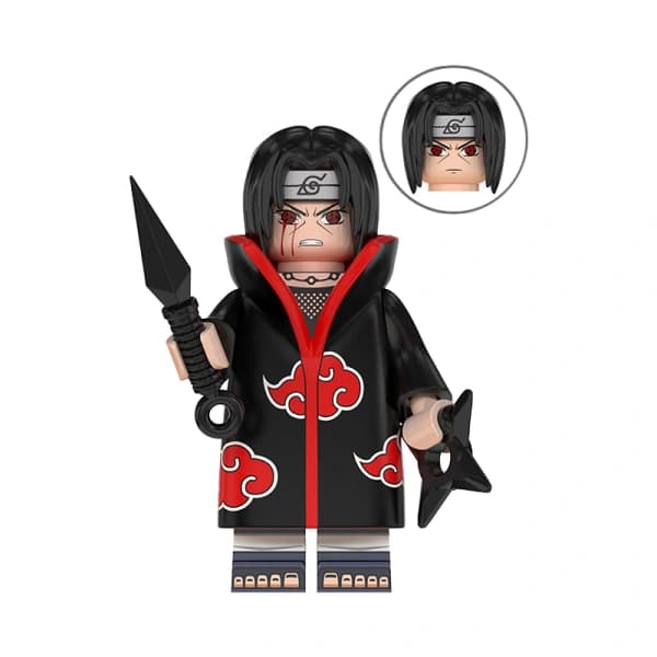8 stk. Naruto Comic Samlerfigurer Byggeklodser Legetøj til børn sort