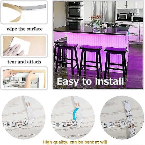 12V LED Strip Sæt 5M 300LED'er IP20 SMD2835 Lilla