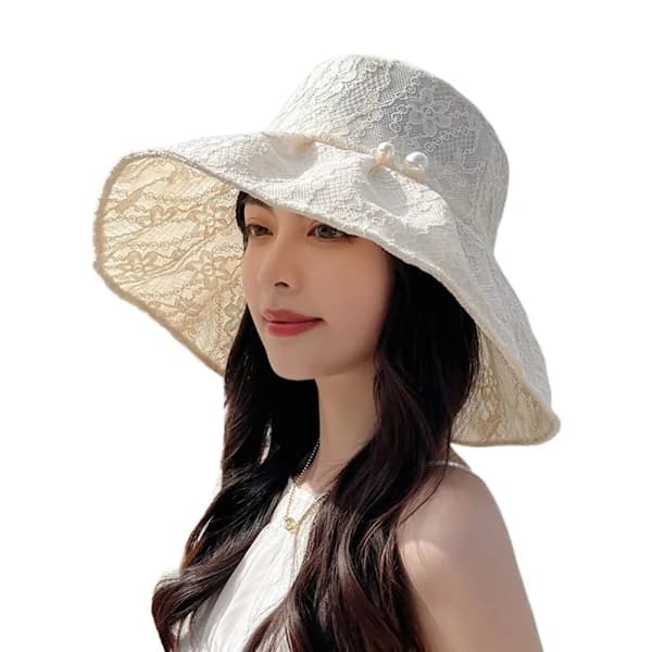 Bredbrättad Bucket Hat Fiskehatt BEIGE Beige