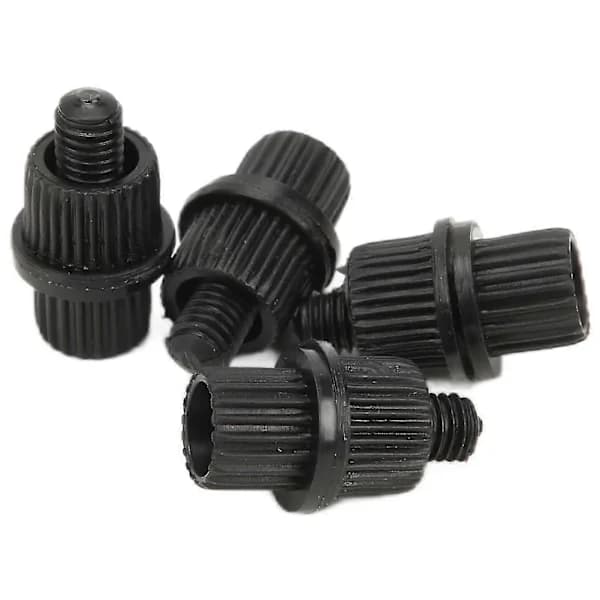 4 stk., 6 mm gevind, sort nylon, rustbeskyttelse, korrosionsbestandig
