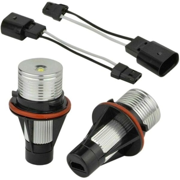 1 par 8000K hvite LED Angel Eye Marker Halo-lamper for E39 E53 E60 E63 E64 E66 E87 5 6 7 X3 X5