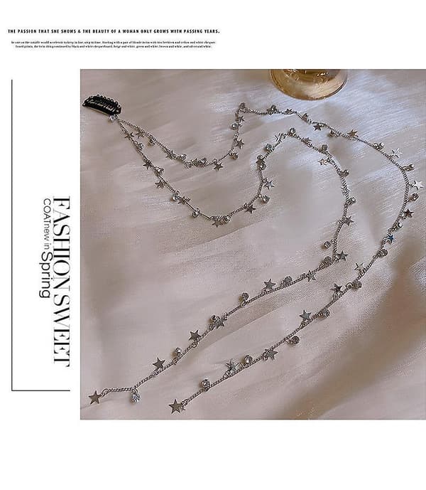 2-delt Prinsesse Elegant Flash Diamant Hårkjede Hårfletting Hodeplagg Net Rød Hot Premium Hestehale