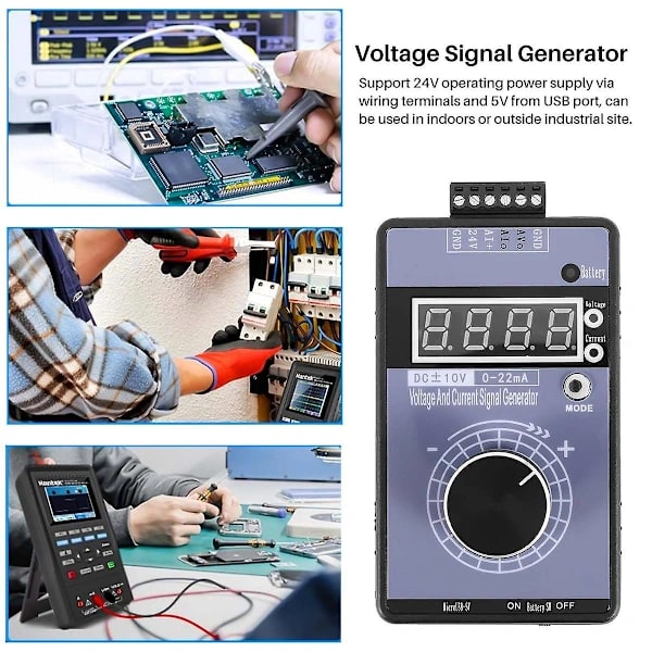 [CA] Præcisionssignalgenerator 4-20 mA Strømspænding, Analog Simulator til PLC og Panel Fejlfinding, Frekvensomformer