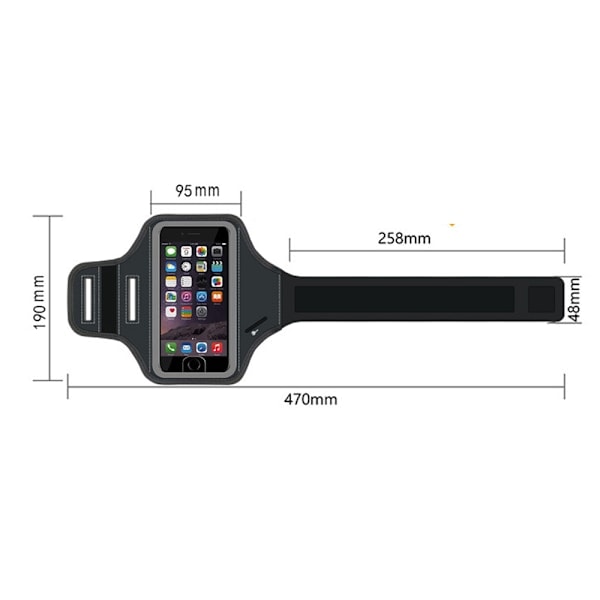 Telefonhållare för löpning, universellt mobiltelefonarmband, för