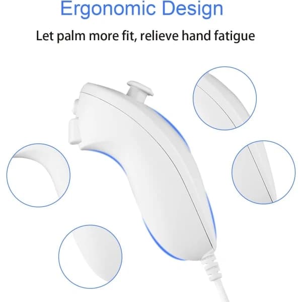 2-pak Wii Nunchuck-controllere, Motion Joystick til spil