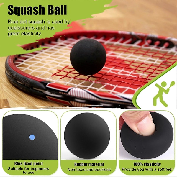CASA Squashboll Snabb Hastighet Sport Professionell Spelare Tävling Squash (3 st)