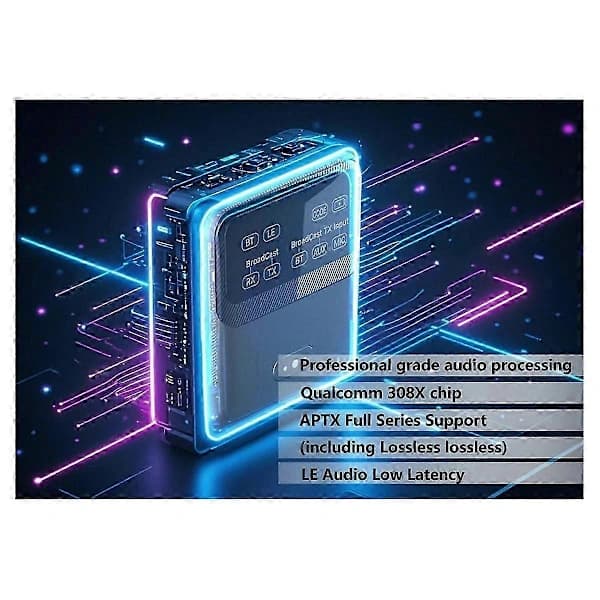 Bluetooth 5.4 Lydmottaker Sender Auracast LE Lydadapter