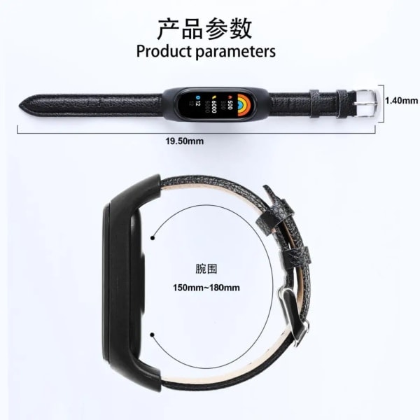 Hihna Xiaomi Mi Band 7 6 5 4 3 -älykellolle Mi Band 5 Rannekoru Nahka Ranne Mi Band 6 Hihna Rannekoru Pulseira Älytarvikkeet Punainen unity Mi Band 3 4 5 6 7_ca