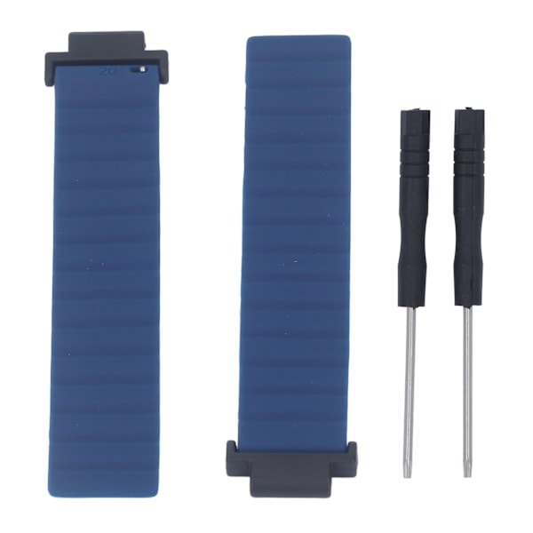 Magnetisk silikonarmbåndsur, justerbart silikonarmbånd, erstatningsarmbånd for Garmin Forerunner 220, blå