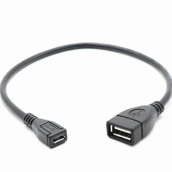 Micro USB Hun til USB 2.0 Hun Dataoverførselsadapterkabel til Telefoner