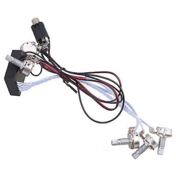 CASA Förförstärkare 3-bands Equalizer EQ Kabelhärva Gitarr Bas Tonkontrollsystem för Aktiv Pickup
