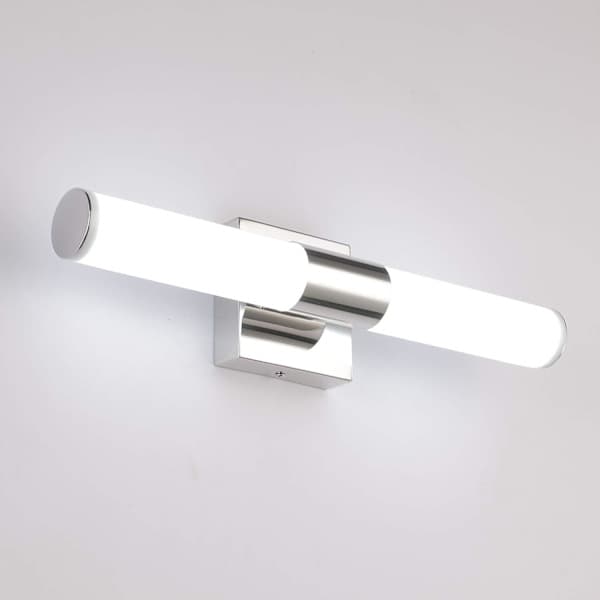 Baderomsskapbelysning, 16W krom LED-speillamper