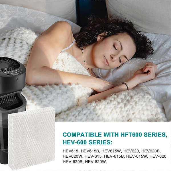 CASA HFT600 Luftfugter Væge Filter Udskiftning til HFT600 Kompatibel med HEV615 HEV620 HEV615 W, HEV620