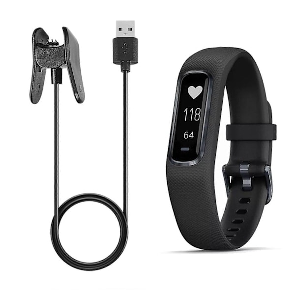Type A for Garmin Vivosmart 4 1m Erstatnings USB Data Synkroniseringsladekabel med Ladeklips - Xin