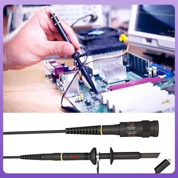 2 stk. P2100 Oscilloscope Clip Probes Probe