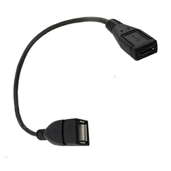 Micro USB Hun til USB 2.0 Hun Dataoverførselsadapterkabel til Telefoner