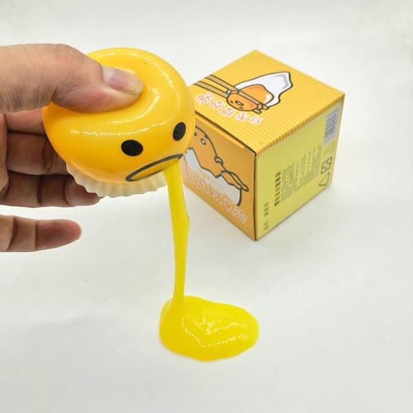 Pressad Kräkande Äggula Squeeze Boll Gul 3-pack