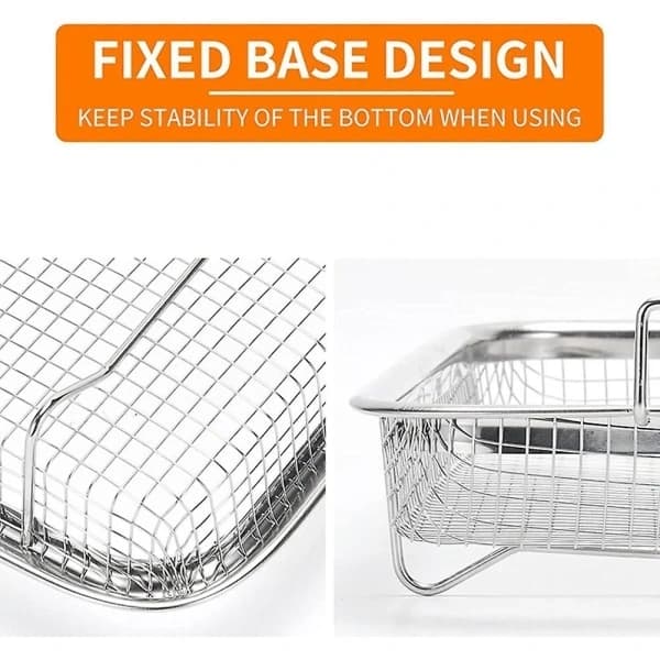 bageform, grillkurv i rustfrit stål, non-stick net, bakke gitterkurv