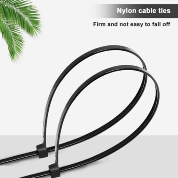 500 kpl Nippusiteitä 200 mm x 2,5 mm, Ammattikäyttöön, Kaapeliside, Nylon-kaapelisiteet, Nippusiteet 200mm, Musta.ca