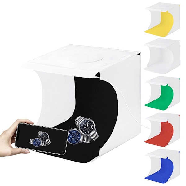 Valokuvausteltta / Valoteltta LED-paneelilla - Fotobox (550LM) Valkoinen