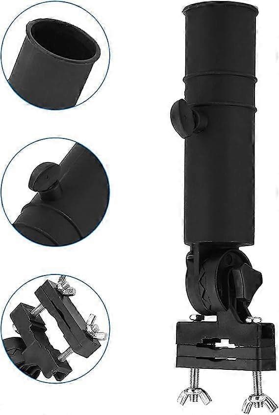 Golfparaplyholder - Universelt justerbart golfvogn paraplystativ - Sort