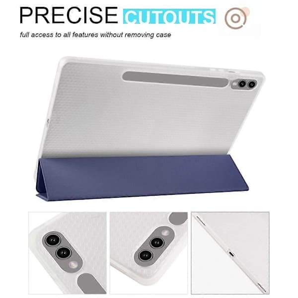 Etui til Samsung Galaxy Tab S10+ med Penholder Tri-Fold Stativ Tablet Beskyttelse Auto Væk/Sov