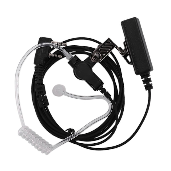 CASA Fbi 2-stifts Diskret Akustisk Luftslang Säkerhets Hörsnäcka Headset Mikrofon Walkie Talkie Hörlurar För