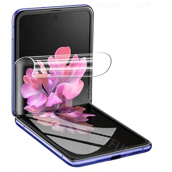 TG 2-PACK Galaxy Z Flip - Skjermbeskytter 3 i 1 Hydrogel Fram- & Bakside Transparent