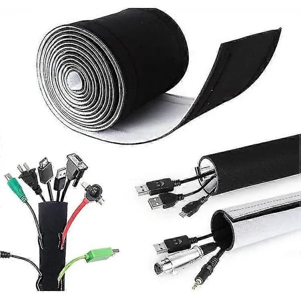 Neopren Troll Sleeve, Kabelbeskyttelse til trollingmotor - Sort (1-pak), 100cm*13cm
