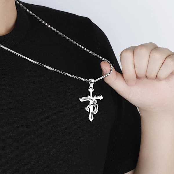 Herreur i rustfrit stål med CZ-accent - 12 stjernebilleder Horoskop Zodiac
