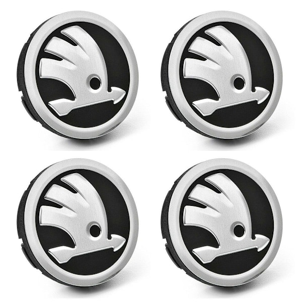 4-Pack - Skoda Navkapslar / Hjulnavsemblem - Bil 60 56 mm