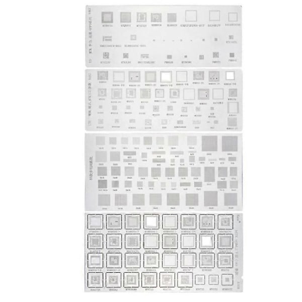 CASA 4 st Universal BGA-stencil för MTK MSM iPad CPU RAM PM Power IC Reball Pin Direkt Värmemall