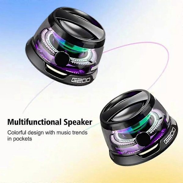 CASA Magnetisk Mini Bluetooth-högtalare, Multifunktionell Magnetisk Bluetooth-högtalare Purple
