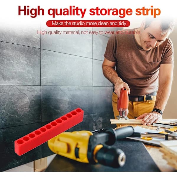 Bitsholder, 5 stk. 12 hull Bitsholder Strip Hex Shank Skrutrekker