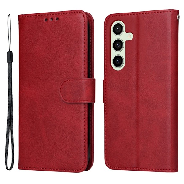 SKALO Samsung S24 FE PU-Læder Pung Etui - Flere farver Red Röd