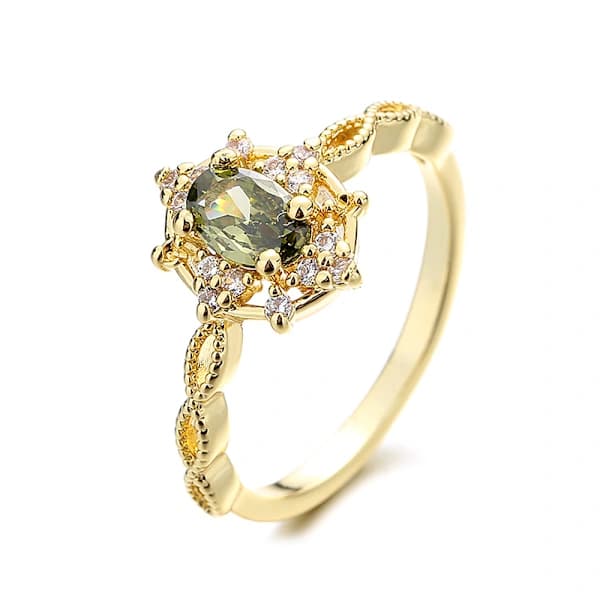 Tåardrop Crest Ring til kvinder, forskellige ædelsten, pæreform, størrelser