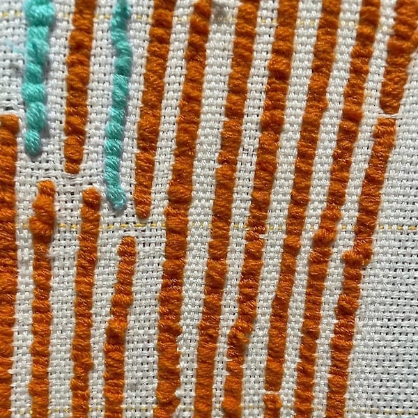 Hovedtuftingsvev, chiffongvev, munkeklær for tufting, markerte gule linjer Mattebakside, for mattuftingspistol Bruk-50*50cm
