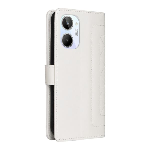 Flipfodral i lær for Realme 10 4G Hvit White