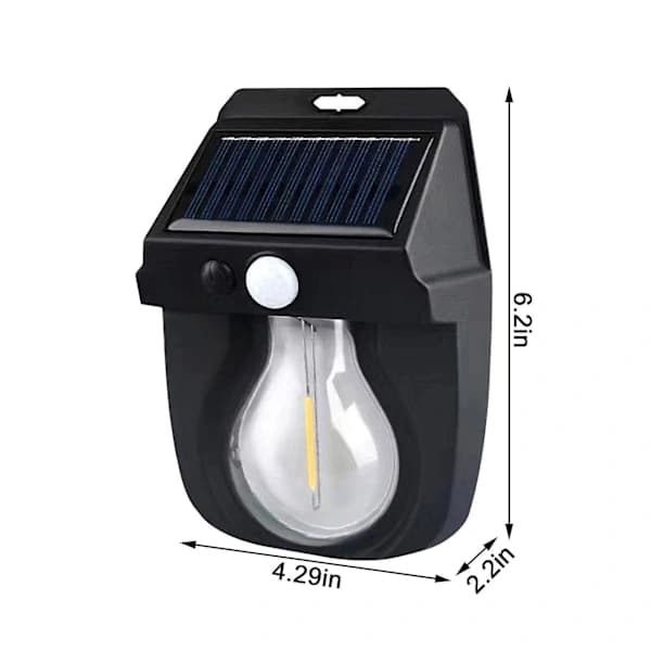 {ca} Utomhus solcellslampa volfram sensor vägglampa