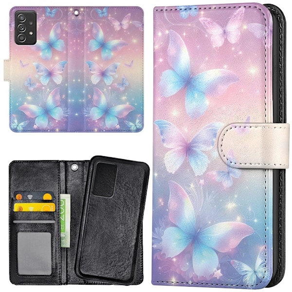 Samsung Galaxy A52/A52s 5G - Lompakkokotelo/Kuori Perhoset
