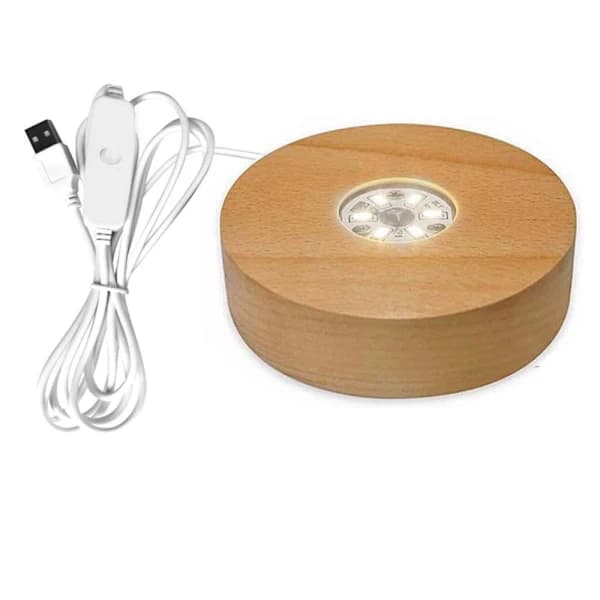 Trelampe Lysbase (Uten lyspære) HVITT LYS